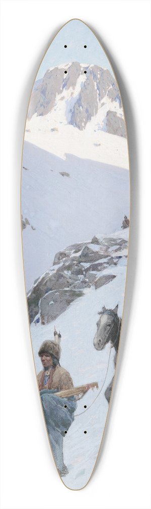 Henry Farny - A Successful Hunt 39.3 inch art pintail longboard deck