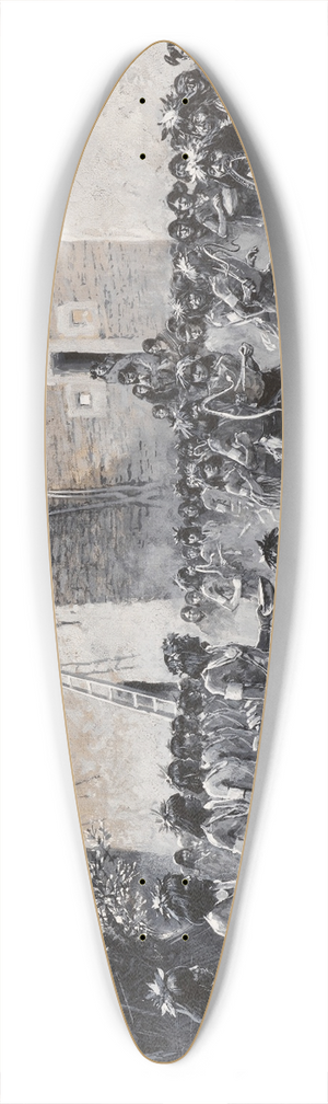 Henry Farny - The Moqui Indian Snake Dance 39.3 inch art pintail longboard deck
