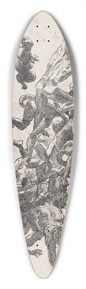 Henry Fuseli - Fall of hell from the damned 39.3 inch art pintail longboard deck