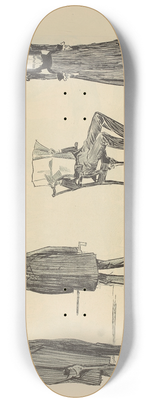 Charles Dana Gibson - Doubtful 8.25 inch art skate deck Charles Dana Gibson - Doubtful 8.25 inch art skate deck