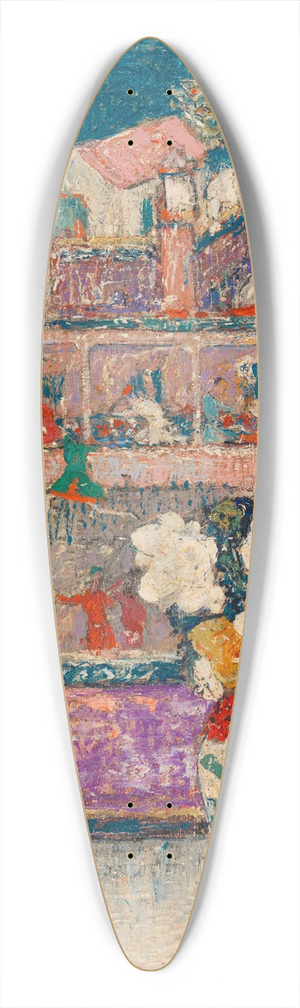 Henry Golden Dearth - Begonias 39.3 inch art pintail longboard deck