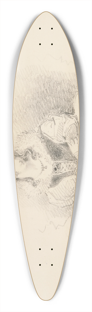 Henry Inman - Portrait of aWoman 39.3 inch art pintail longboard deck