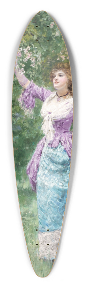 Henry John Yeend King - Spring blooms 39.3 inch art pintail longboard deck