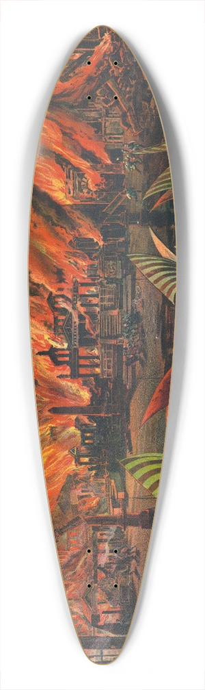 Henry J. Pain - Last day of Pompeii 39.3 inch art pintail longboard deck