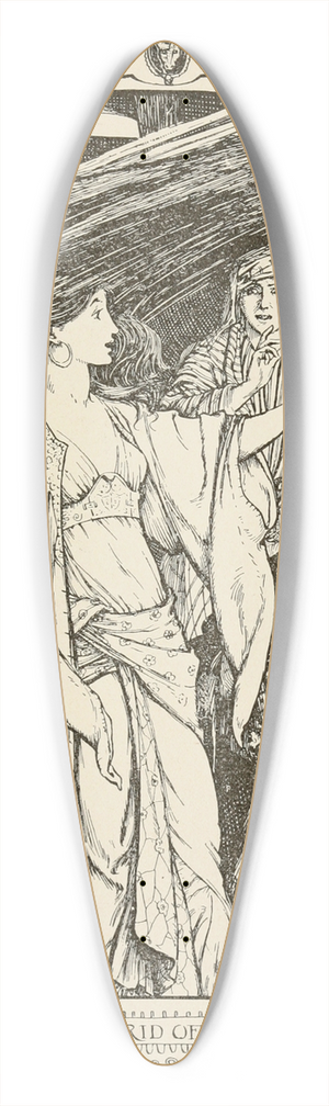 Henry Justice Ford - Dschemila gets rid of the Asss Head 39.3 inch art pintail longboard deck