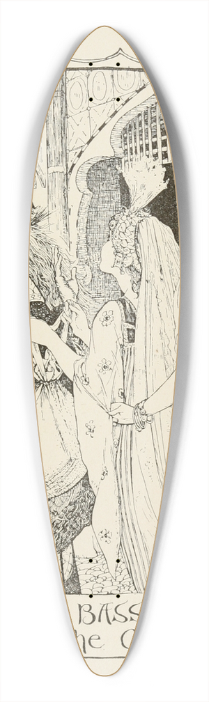 Henry Justice Ford - The Bassa laughs at the Circassians 39.3 inch art pintail longboard deck