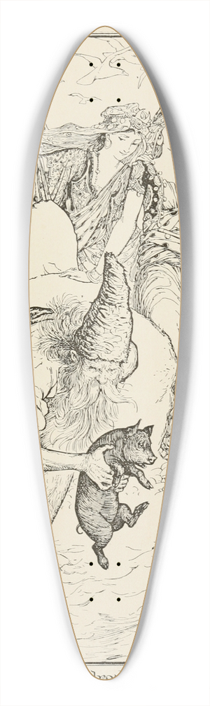 Henry Justice Ford - The Dervish Drowning the Pigs. 39.3 inch art pintail longboard deck
