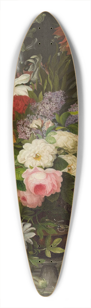 Henryka Beyer - Flowers 39.3 inch art pintail longboard deck