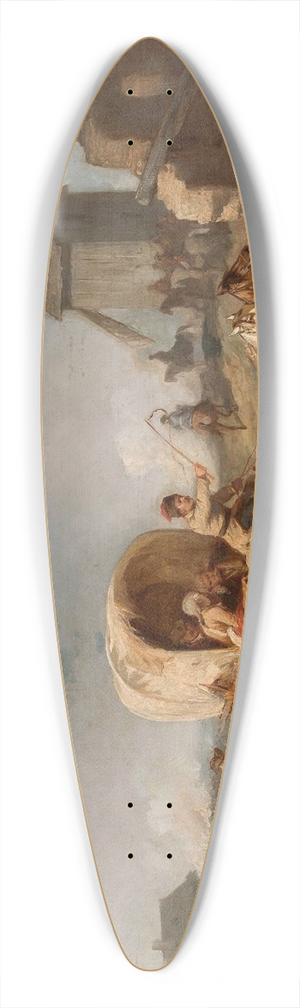 Henryk Pillati - Convoy of the wounded 39.3 inch art pintail longboard deck