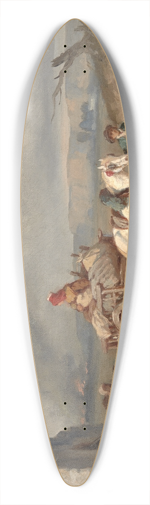 Henryk Pillati - Escape 39.3 inch art pintail longboard deck