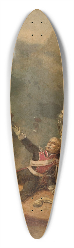 Henryk Pillati - Wounded uhlan by the wayside shrine 39.3 inch art pintail longboard deck