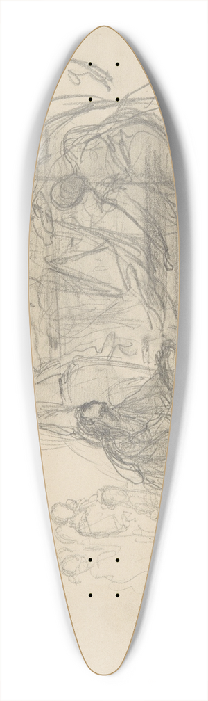 Henryk Siemiradzki - Od Polek  szkic kompozycji przedstawiajcej apoteoz krla Jana III Sobieskiego 39.3 inch art pintail longboard deck