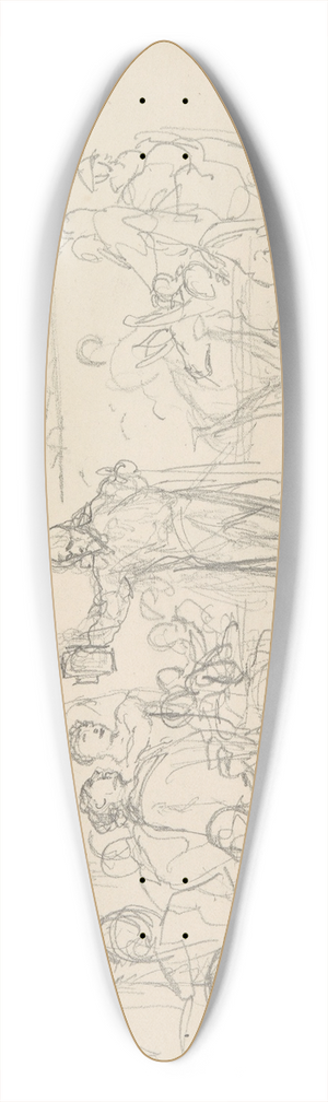 Henryk Siemiradzki - szkic rozbudowanej sceny wielopostaciowej z umieszczon centralnie postaci Chrystusa 39.3 inch art pintail longboard deck
