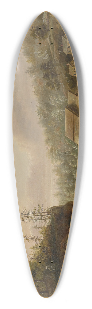 Henry Lewis - Cheevers Mill on the St. Croix River 39.3 inch art pintail longboard deck