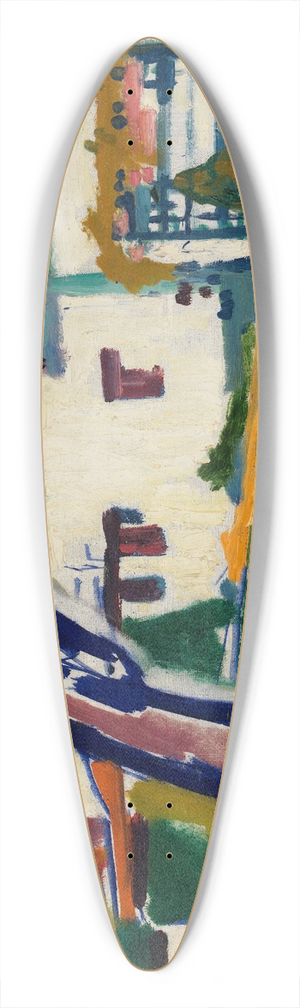 Henry Lyman Saen - Blue Trees 39.3 inch art pintail longboard deck