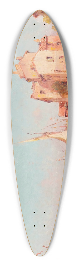 Henry Malfroy - A quay on the French riviera 39.3 inch art pintail longboard deck