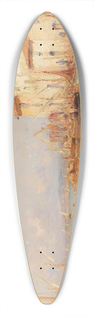 Henry Malfroy - A View of a Southern Harbour 39.3 inch art pintail longboard deck