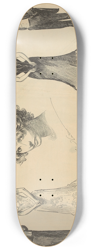 Charles Dana Gibson - He; it seems to amuse you when I offer to give up.. 8.25 inch art skate deck