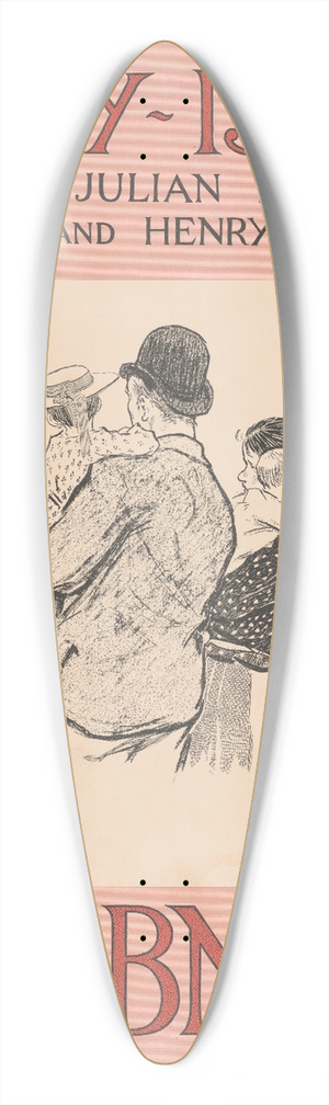 Henry McCarter - Coney-Island by Julian Ralph & Henry McCarter in July Scribners 39.3 inch art pintail longboard deck