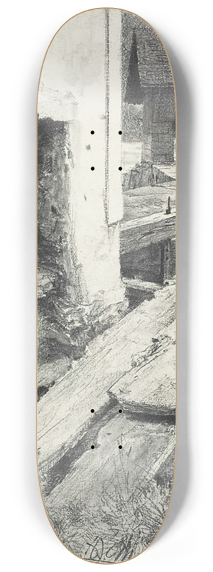 Adolph von Menzel - Sluice 8.25 inch art skate deck