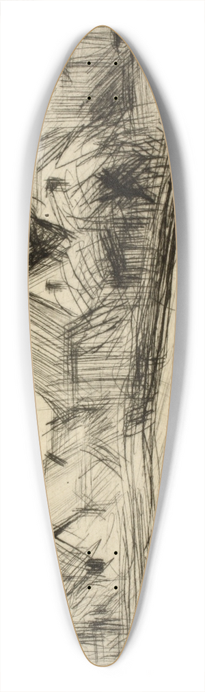 Henry Nielsen - Huse med haver 39.3 inch art pintail longboard deck