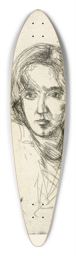Henry Nielsen - Kvindeportrt 39.3 inch art pintail longboard deck