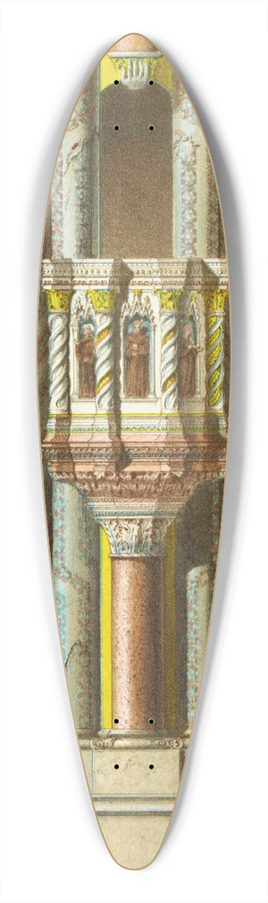 Henry Noel Humphreys - Stone Pulpit 39.3 inch art pintail longboard deck
