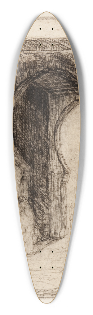 Henry Ossawa Tanner - Gate of Tangiers 39.3 inch art pintail longboard deck