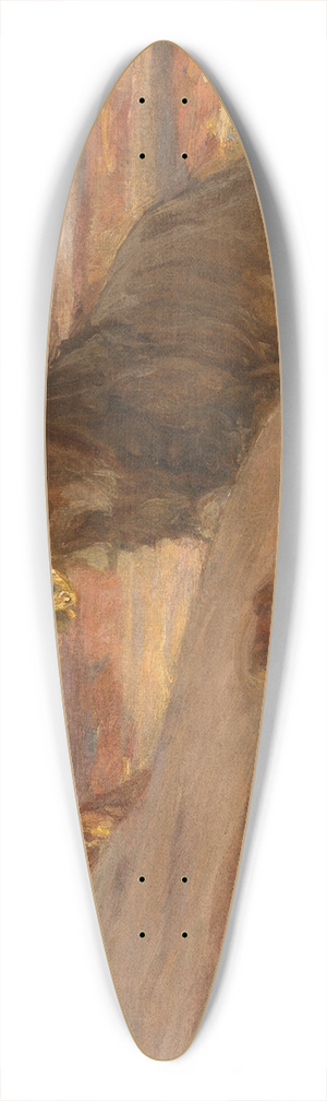 Henry Ossawa Tanner - Lions in the Desert 39.3 inch art pintail longboard deck
