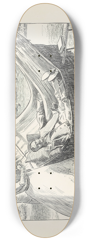 Charles Dana Gibson - Honeymooning 8.25 inch art skate deck