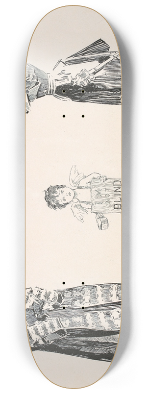Charles Dana Gibson - In days to come, Who will look after this boy 8.25 inch art skate deck Charles Dana Gibson - In days to come, Who will look after this boy 8.25 inch art skate deck