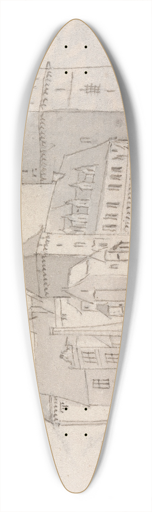 Henry Swinburne - Chteaux 39.3 inch art pintail longboard deck
