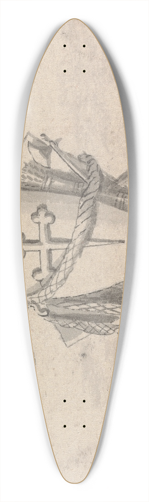 Henry Swinburne - Coat of Arms Design 39.3 inch art pintail longboard deck