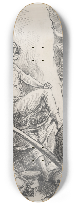 Charles Dana Gibson - In her path 8.25 inch art skate deck