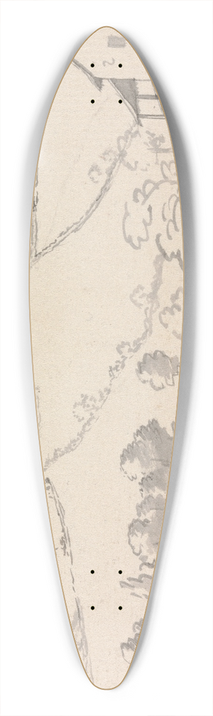 Henry Swinburne - View of the Road Near Borchetta 39.3 inch art pintail longboard deck