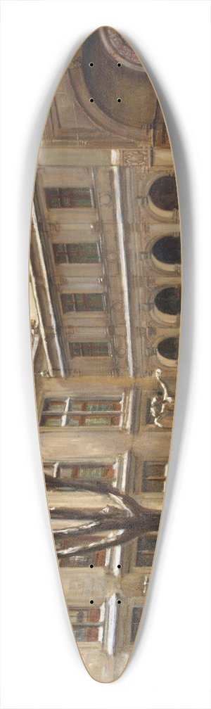 Henry Tenr - Le jardin du muse Carnavalet ; effet de neige 39.3 inch art pintail longboard deck