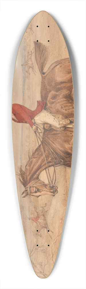 Henry Thomas Alken - Facing a Brook 39.3 inch art pintail longboard deck