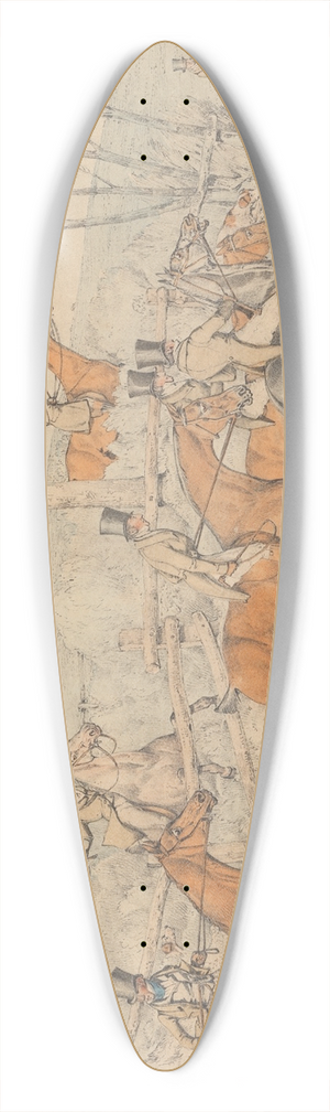 Henry Thomas Alken - Foxhunting; The Start 39.3 inch art pintail longboard deck