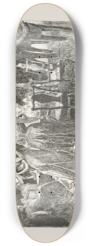 Charles Dana Gibson - In leap year  The gentlemen leave the ladies to their tobacco and wine 8.25 inch art skate deck