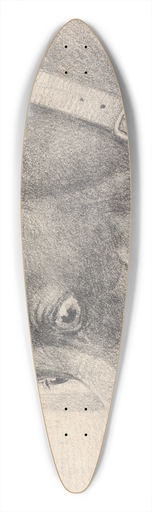 Henry Thomas Alken - Head and Shoulders of a Boxer Dog, Profile Left, Wearing a Leather Collar A ttached to a Ring Post 39.3 inch art pintail longboard deck
