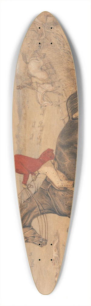 Henry Thomas Alken - In and Out Clever 39.3 inch art pintail longboard deck