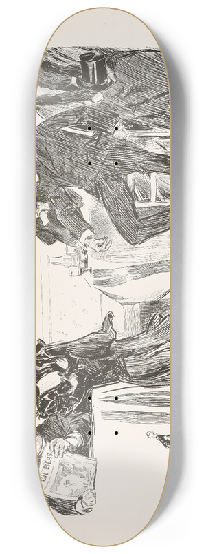 Charles Dana Gibson - In Paris 8.25 inch art skate deck
