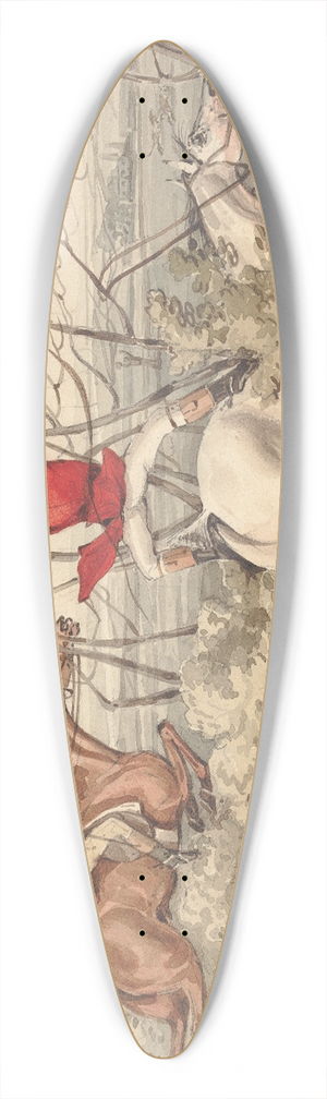 Henry Thomas Alken - Qualified Horses and Unqualified Riders; Swishing at a Rasper From Your Own Timidity and Mismanagement Cause the Horse to Swerve 39.3 inch art pintail longboard deck Henry Thomas Alken - Qualified Horses and Unqualified Riders; Swishing at a Rasper From Your Own Timidity and Mismanagement Cause the Horse to Swerve 39.3 inch art pintail longboard deck