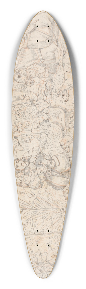 Henry Thomas Alken - Sporting Incidents: Drawing For the Soft-ground Etching of Through the Wood 39.3 inch art pintail longboard deck