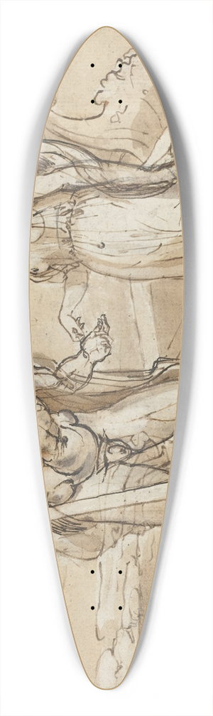 Henry Tresham - Psyche Giving Her Coin to Charon 39.3 inch art pintail longboard deck