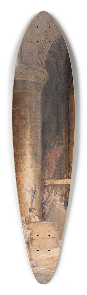 Henry Warren - The Procession of the Host 39.3 inch art pintail longboard deck