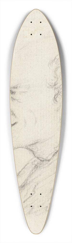 Henry William Bunbury - A Leering Man 39.3 inch art pintail longboard deck