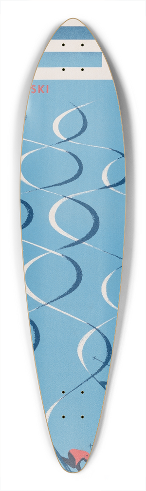Herbert Bayer - Join NSA, National Ski Association 39.3 inch art pintail longboard deck