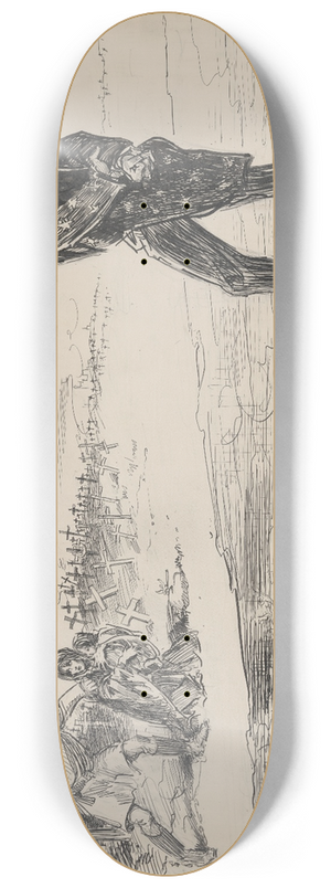 Charles Dana Gibson - Is it really getting on his nerves 8.25 inch art skate deck