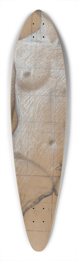Herbert James Draper - Study for Song 39.3 inch art pintail longboard deck